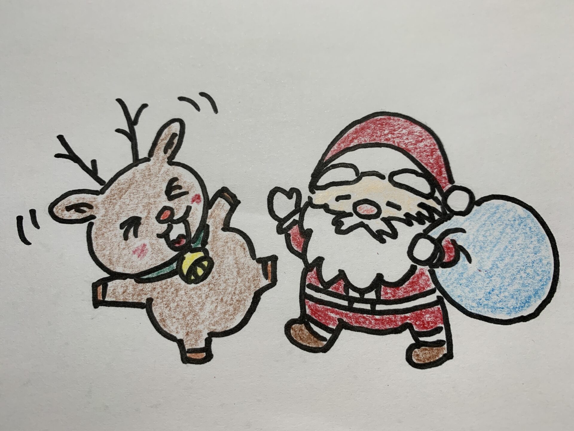 サンタとトナカイ